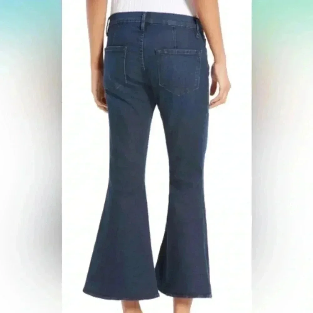 [W30Inseam26] Frame Le Bell Dark Washed High Rise Cropped  Jeans - Picture 3 of 14